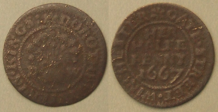 Winchester Dorothy Winter halfpenny 1667